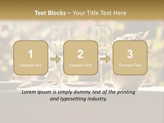 A Table Topped With Two Wine Glasses And A Vase Filled With Flowers PowerPoint Template