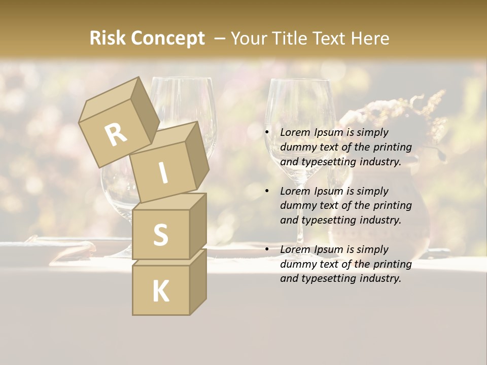 A Table Topped With Two Wine Glasses And A Vase Filled With Flowers PowerPoint Template