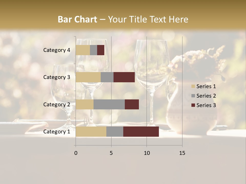 A Table Topped With Two Wine Glasses And A Vase Filled With Flowers PowerPoint Template