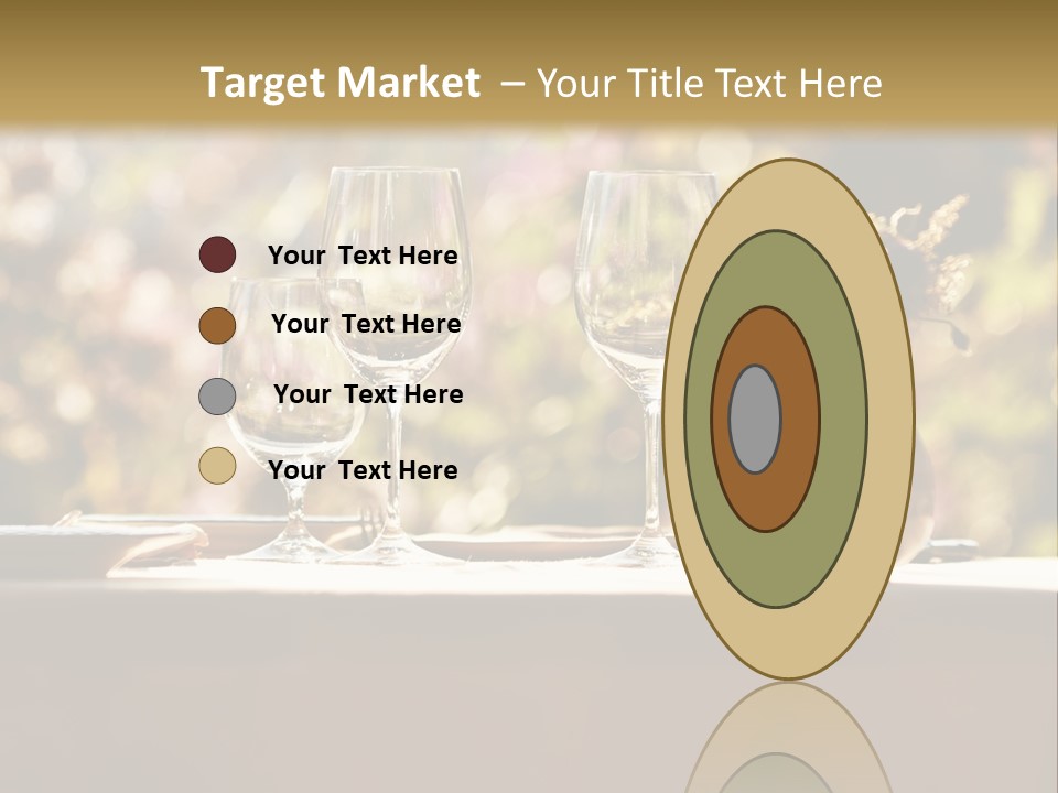 A Table Topped With Two Wine Glasses And A Vase Filled With Flowers PowerPoint Template