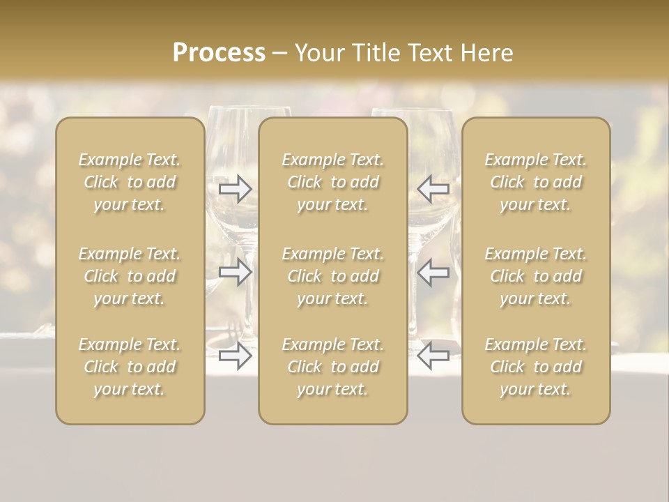 A Table Topped With Two Wine Glasses And A Vase Filled With Flowers PowerPoint Template