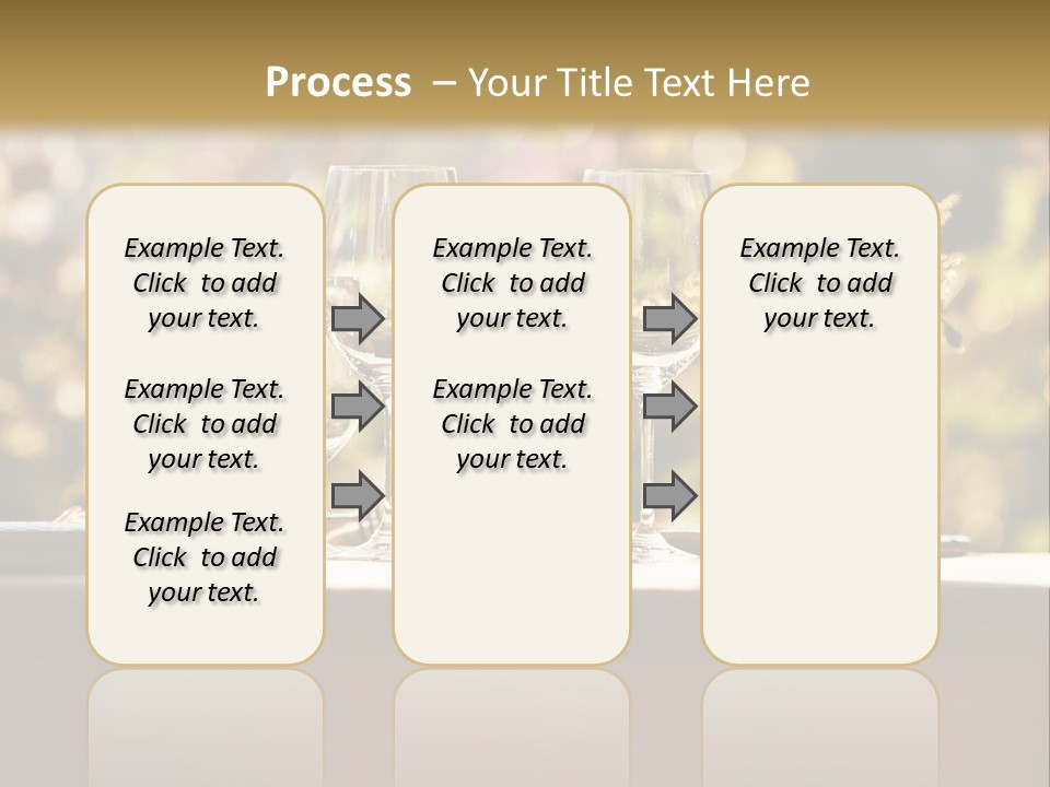 A Table Topped With Two Wine Glasses And A Vase Filled With Flowers PowerPoint Template