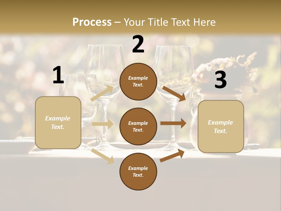 A Table Topped With Two Wine Glasses And A Vase Filled With Flowers PowerPoint Template