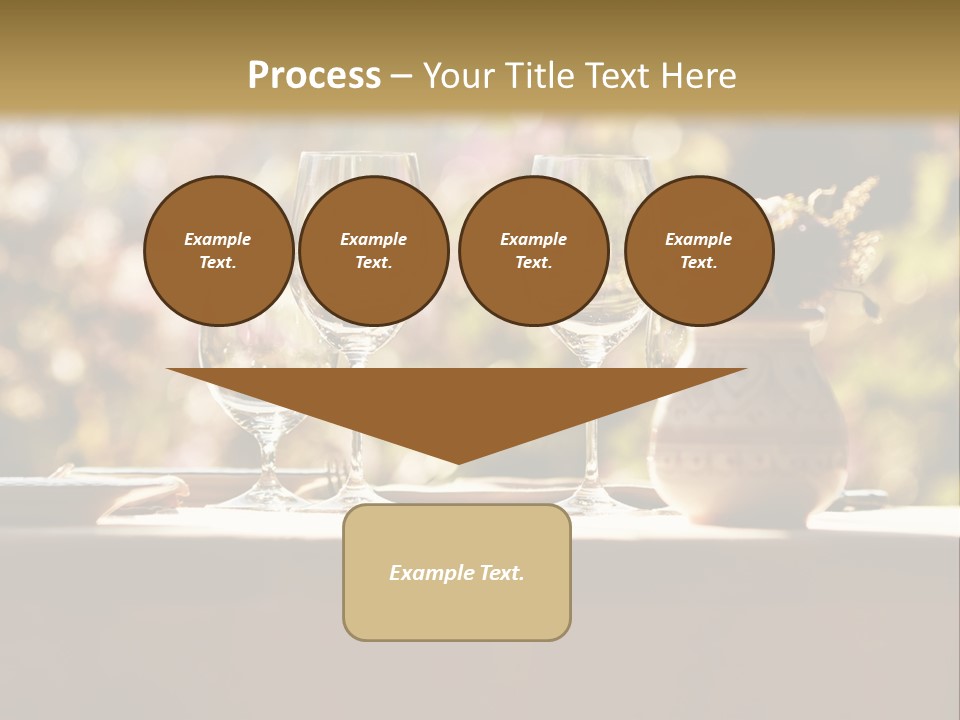 A Table Topped With Two Wine Glasses And A Vase Filled With Flowers PowerPoint Template