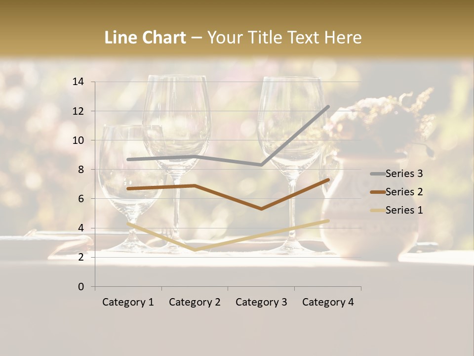A Table Topped With Two Wine Glasses And A Vase Filled With Flowers PowerPoint Template