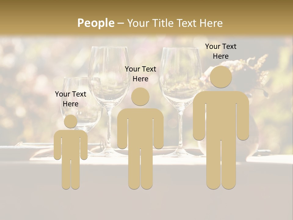 A Table Topped With Two Wine Glasses And A Vase Filled With Flowers PowerPoint Template