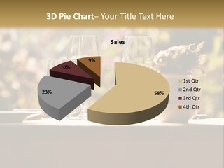 A Table Topped With Two Wine Glasses And A Vase Filled With Flowers PowerPoint Template
