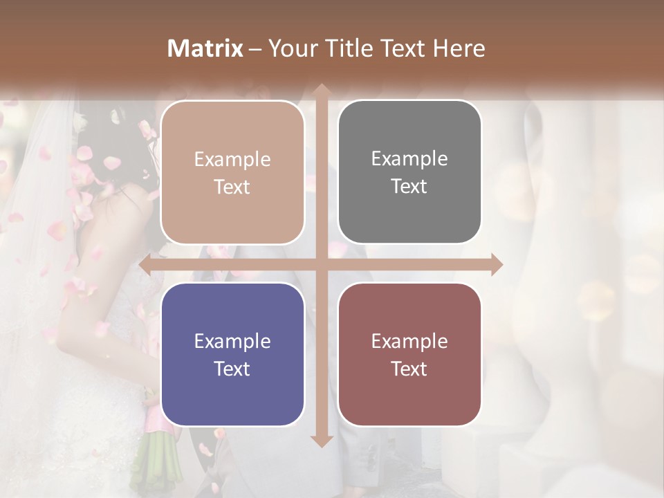 A Newly Married Couple Standing Next To Each Other PowerPoint Template