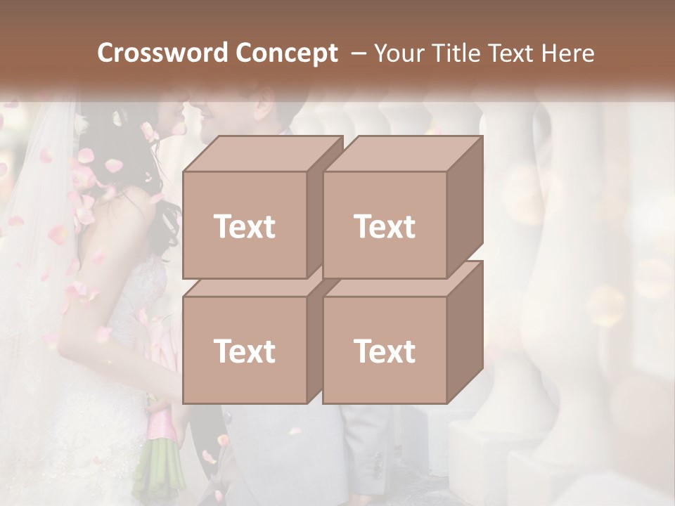 A Newly Married Couple Standing Next To Each Other PowerPoint Template