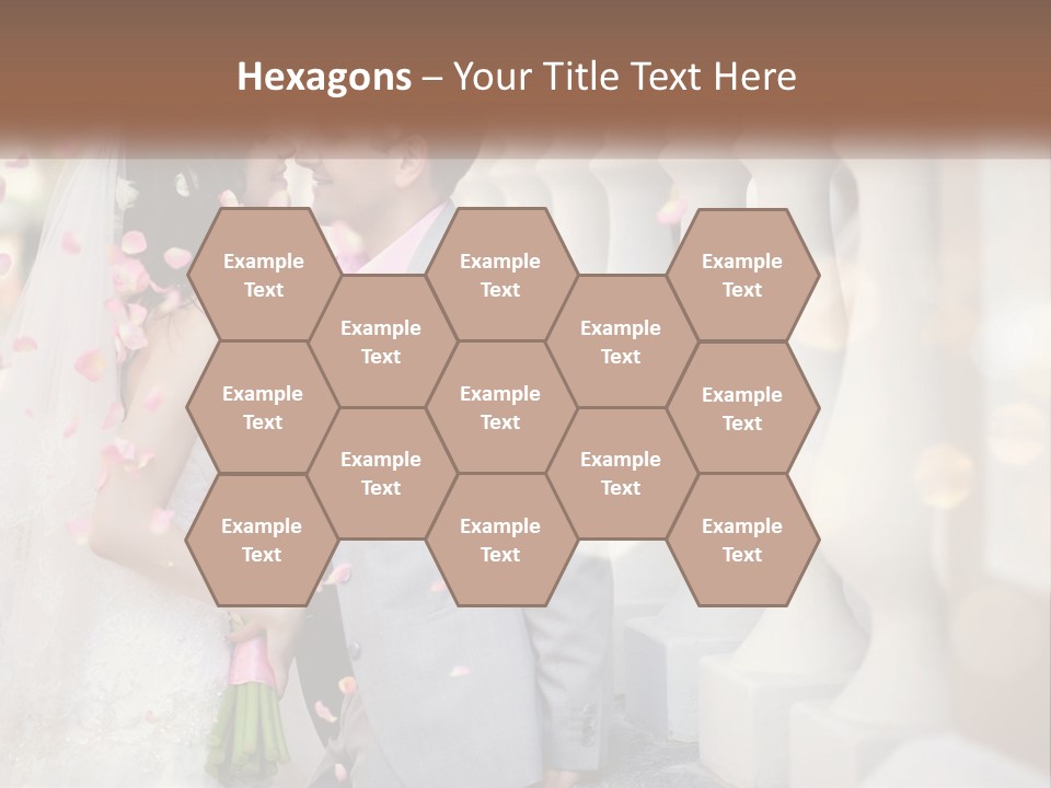 A Newly Married Couple Standing Next To Each Other PowerPoint Template