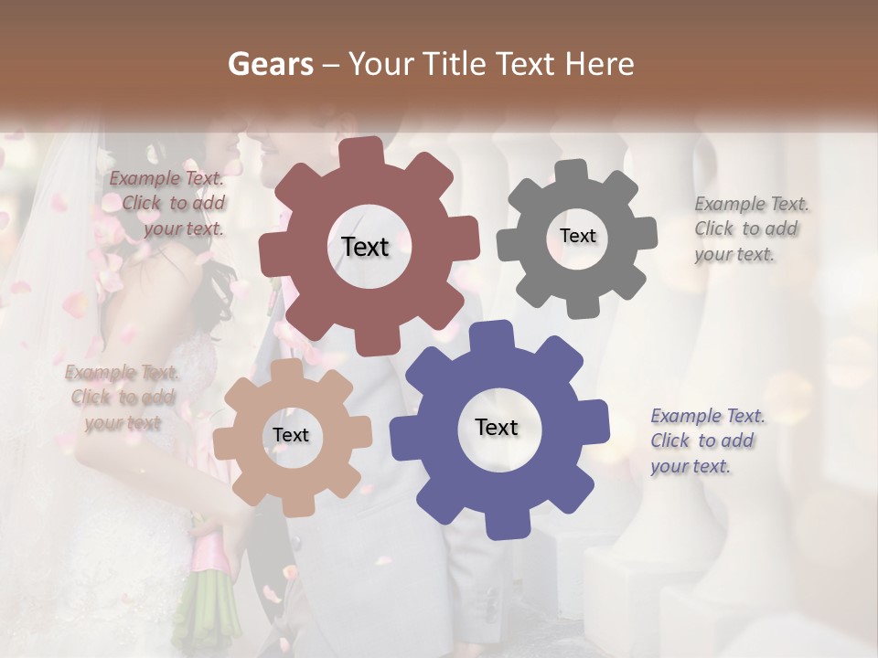 A Newly Married Couple Standing Next To Each Other PowerPoint Template