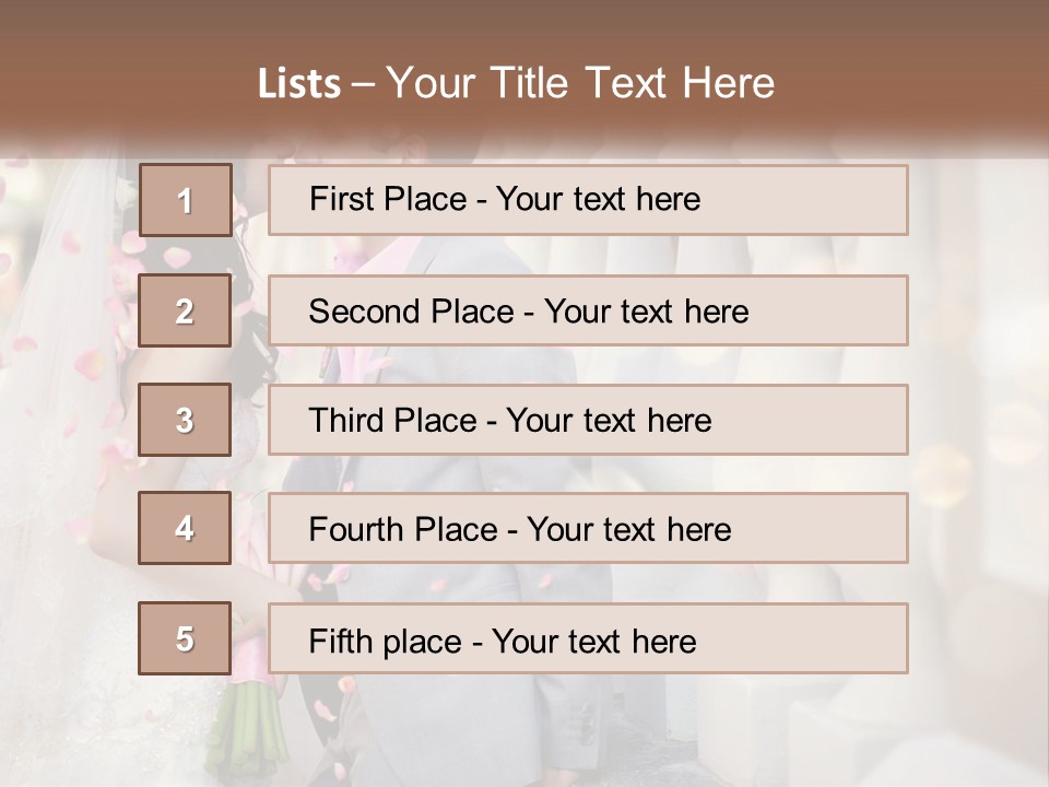 A Newly Married Couple Standing Next To Each Other PowerPoint Template