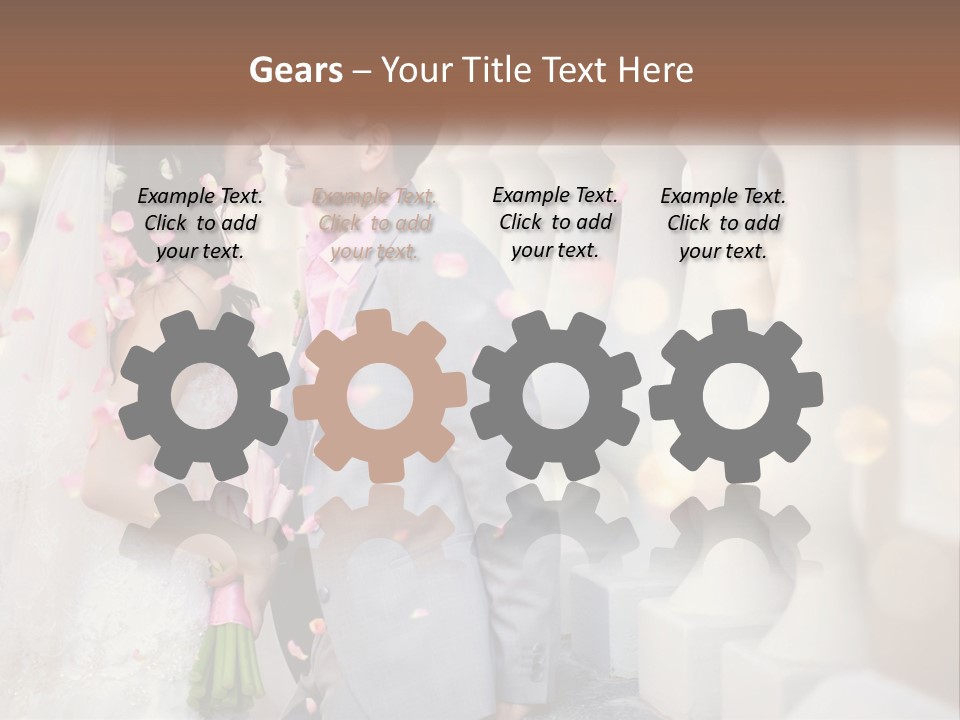 A Newly Married Couple Standing Next To Each Other PowerPoint Template