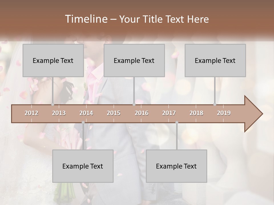 A Newly Married Couple Standing Next To Each Other PowerPoint Template