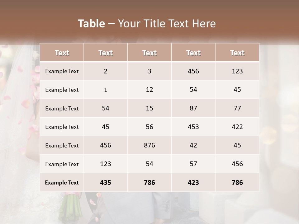 A Newly Married Couple Standing Next To Each Other PowerPoint Template