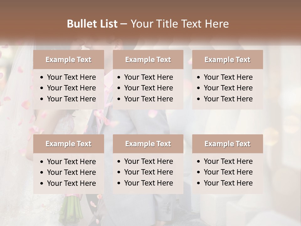 A Newly Married Couple Standing Next To Each Other PowerPoint Template