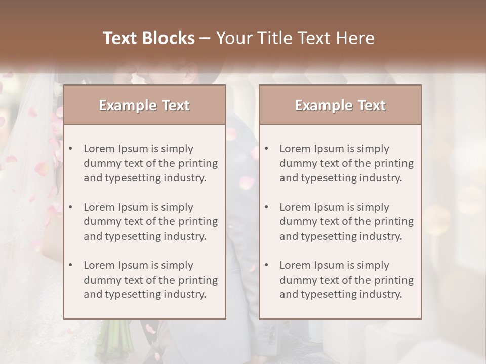 A Newly Married Couple Standing Next To Each Other PowerPoint Template