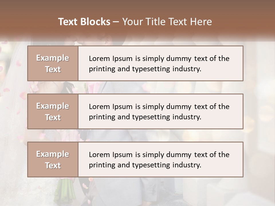 A Newly Married Couple Standing Next To Each Other PowerPoint Template