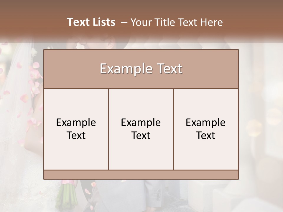 A Newly Married Couple Standing Next To Each Other PowerPoint Template