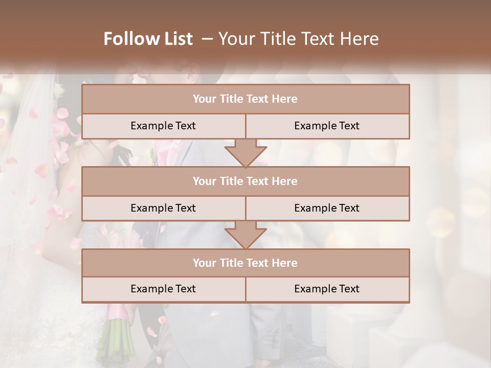 A Newly Married Couple Standing Next To Each Other PowerPoint Template