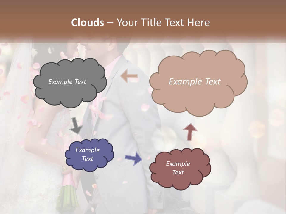 A Newly Married Couple Standing Next To Each Other PowerPoint Template