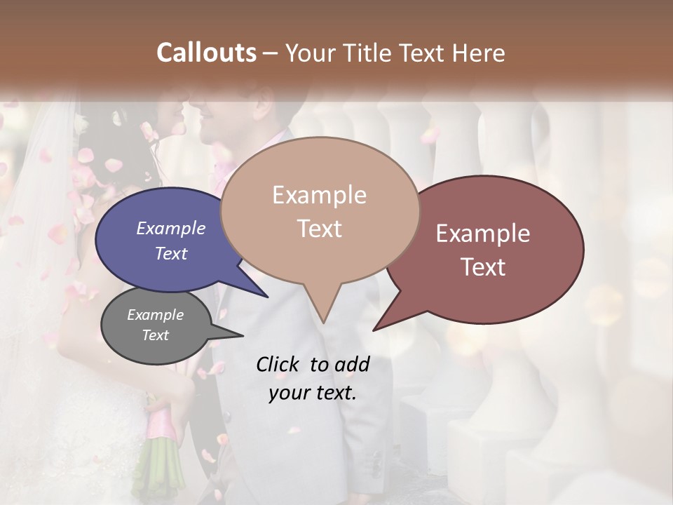 A Newly Married Couple Standing Next To Each Other PowerPoint Template