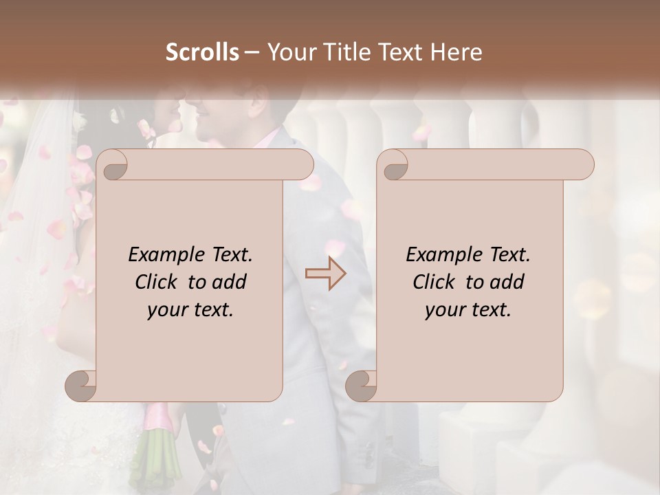 A Newly Married Couple Standing Next To Each Other PowerPoint Template