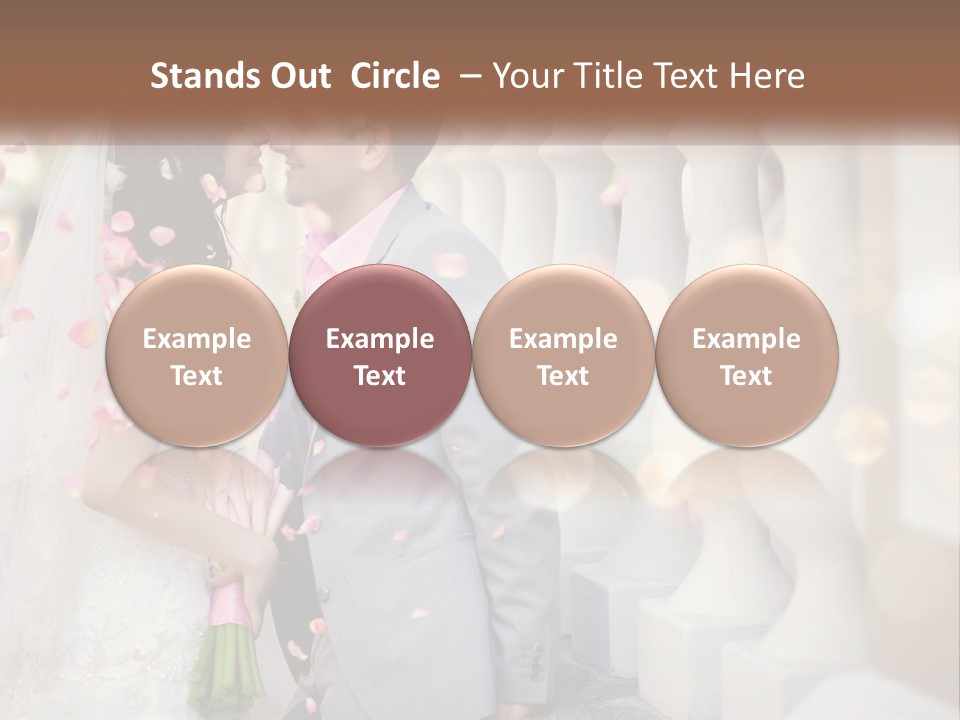 A Newly Married Couple Standing Next To Each Other PowerPoint Template