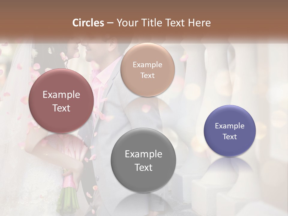 A Newly Married Couple Standing Next To Each Other PowerPoint Template