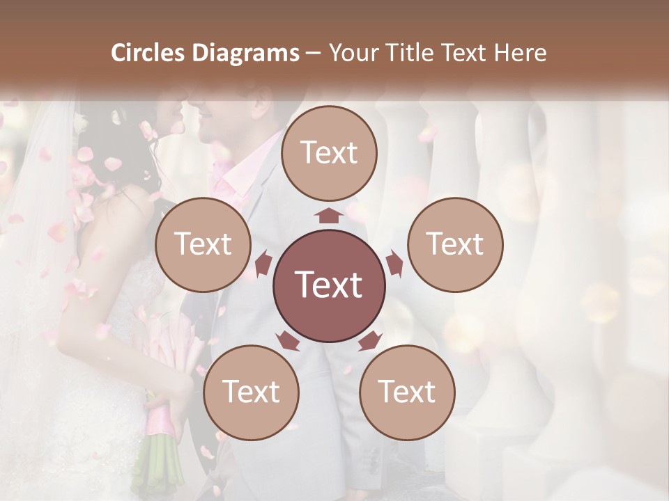 A Newly Married Couple Standing Next To Each Other PowerPoint Template