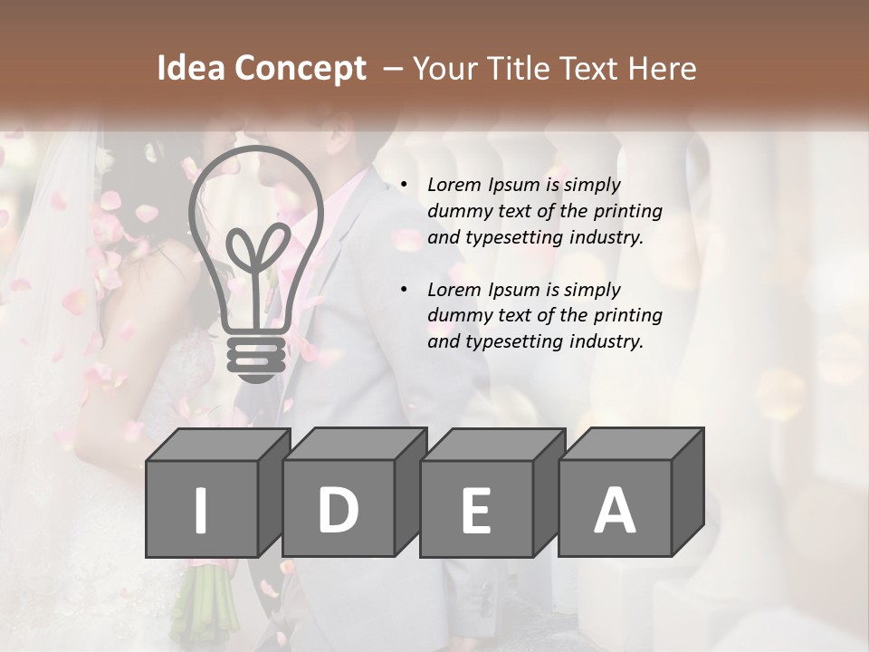 A Newly Married Couple Standing Next To Each Other PowerPoint Template