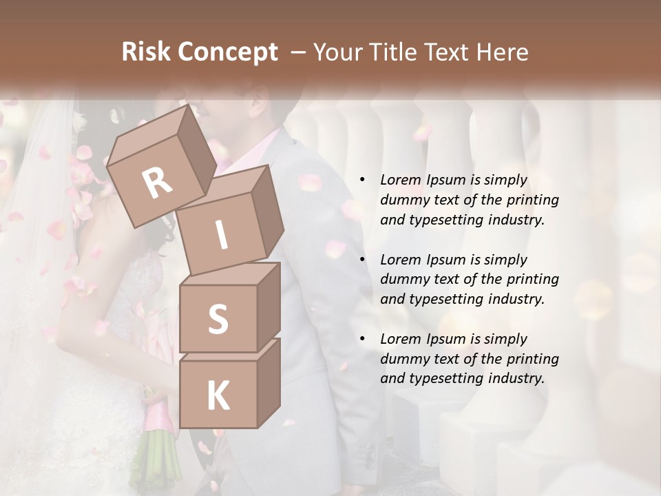 A Newly Married Couple Standing Next To Each Other PowerPoint Template