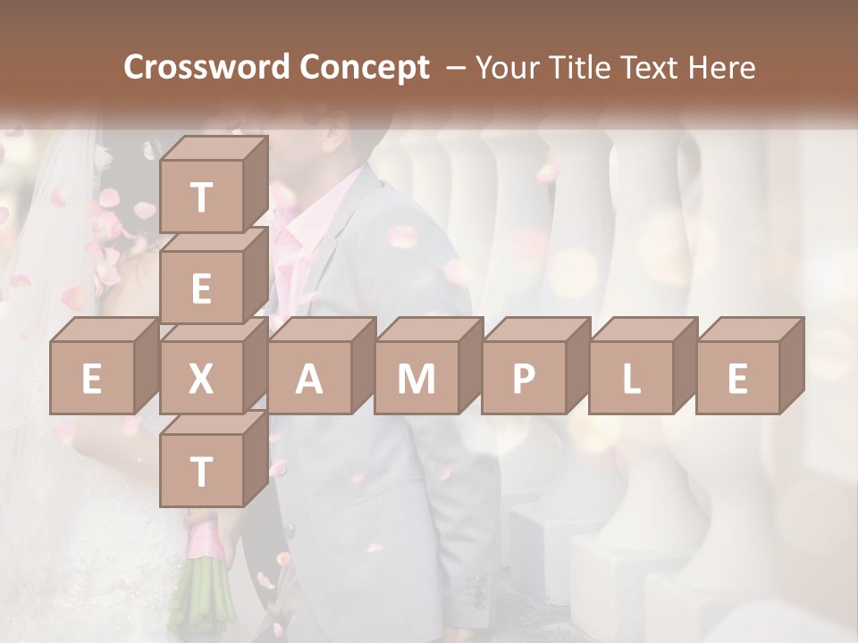 A Newly Married Couple Standing Next To Each Other PowerPoint Template