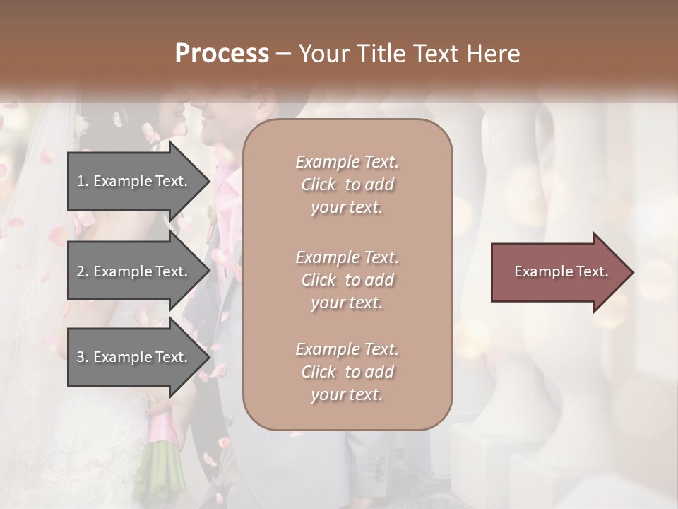 A Newly Married Couple Standing Next To Each Other PowerPoint Template