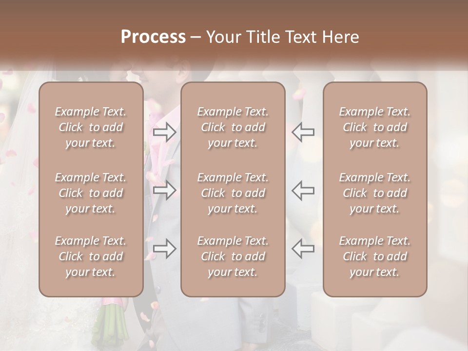 A Newly Married Couple Standing Next To Each Other PowerPoint Template