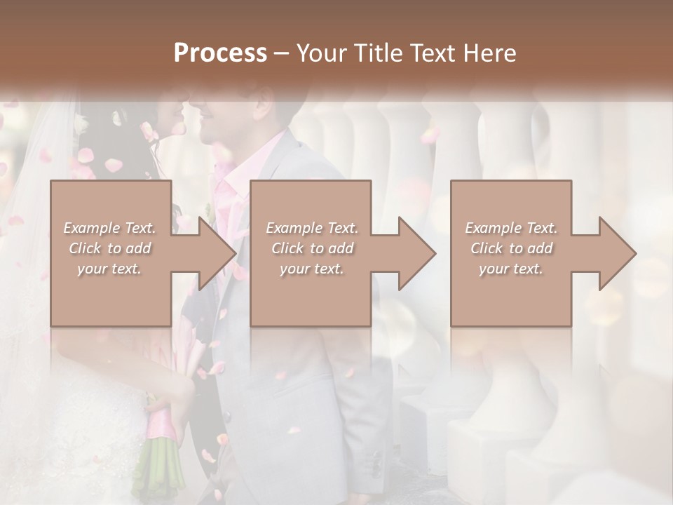 A Newly Married Couple Standing Next To Each Other PowerPoint Template