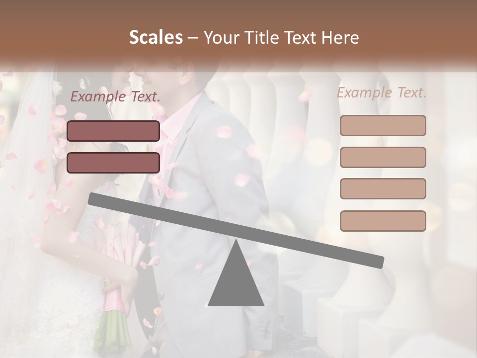 A Newly Married Couple Standing Next To Each Other PowerPoint Template