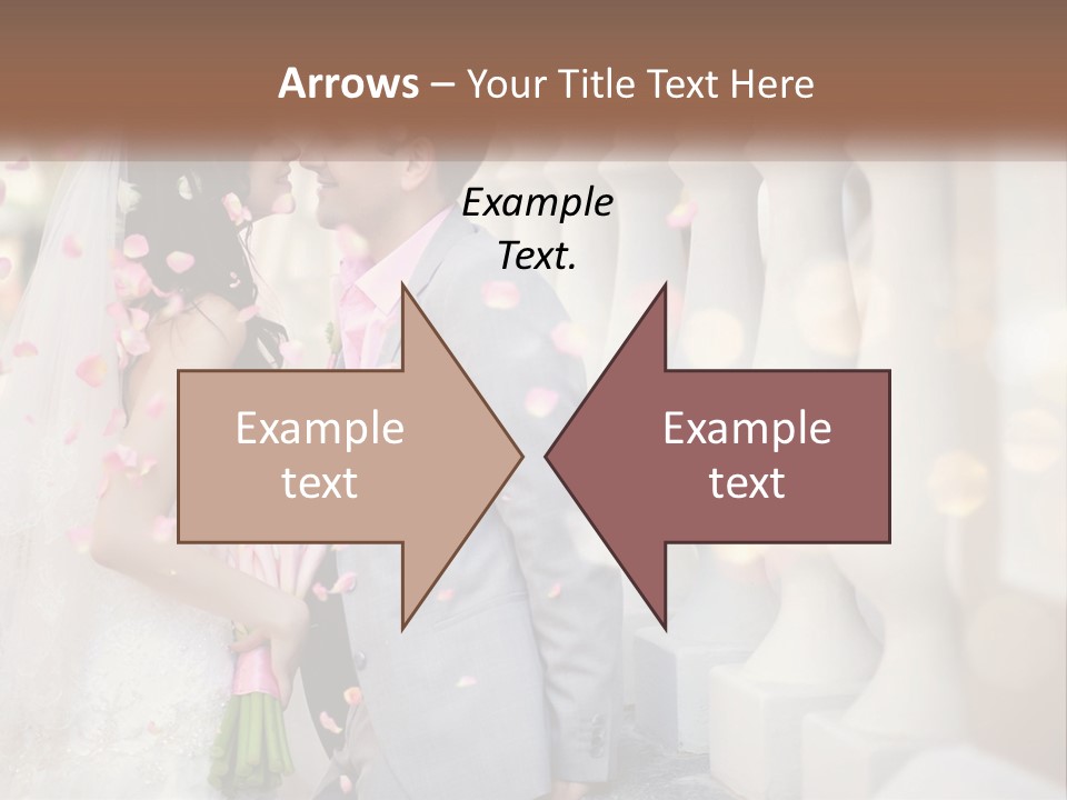 A Newly Married Couple Standing Next To Each Other PowerPoint Template