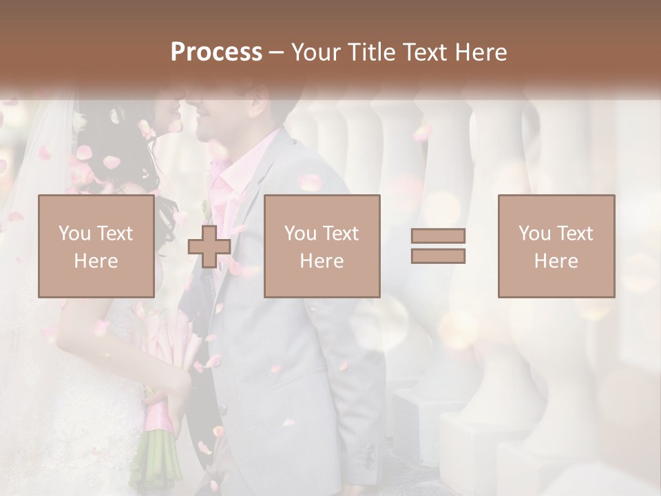 A Newly Married Couple Standing Next To Each Other PowerPoint Template