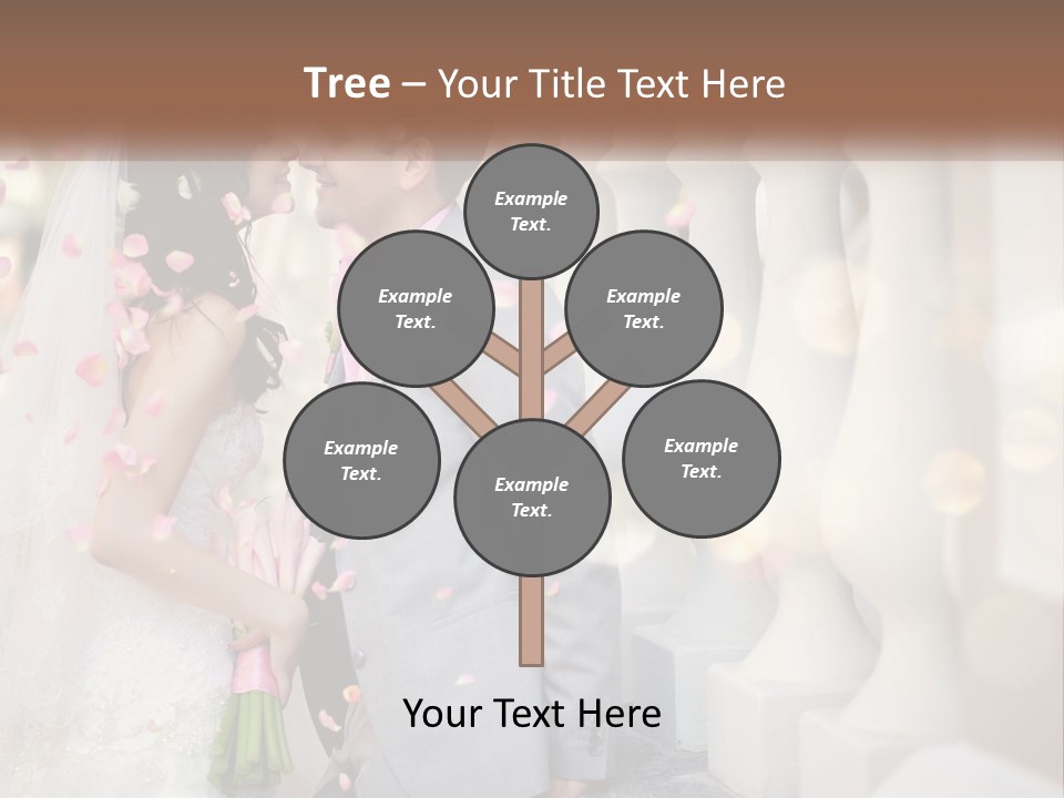 A Newly Married Couple Standing Next To Each Other PowerPoint Template