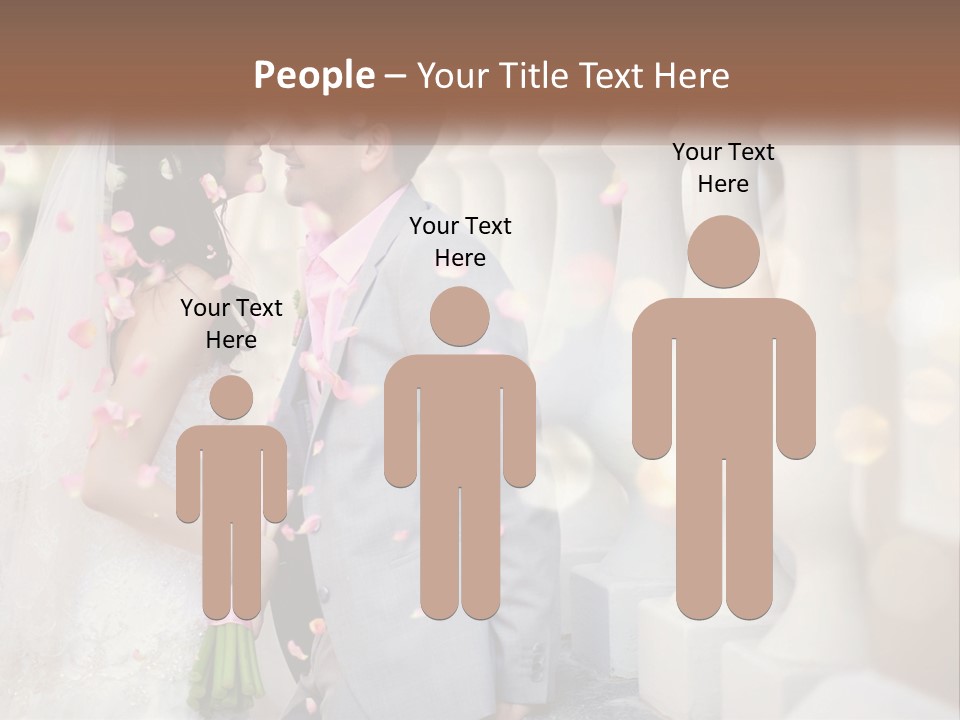 A Newly Married Couple Standing Next To Each Other PowerPoint Template