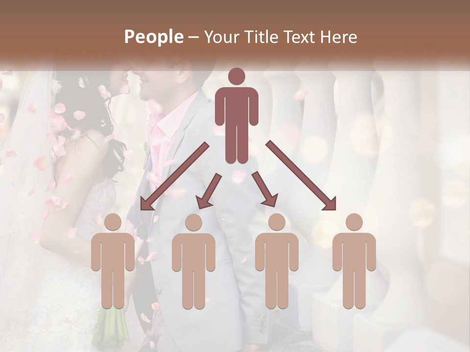 A Newly Married Couple Standing Next To Each Other PowerPoint Template