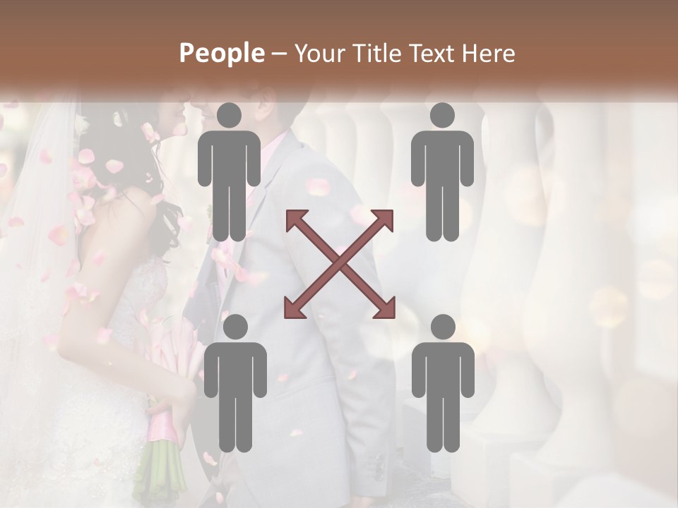 A Newly Married Couple Standing Next To Each Other PowerPoint Template