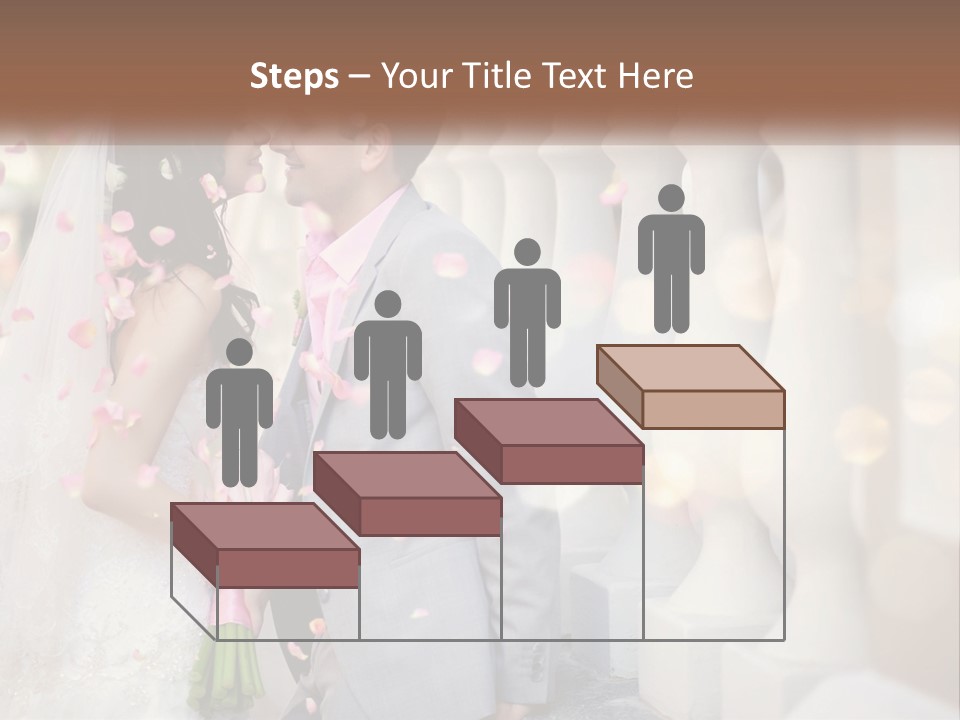 A Newly Married Couple Standing Next To Each Other PowerPoint Template