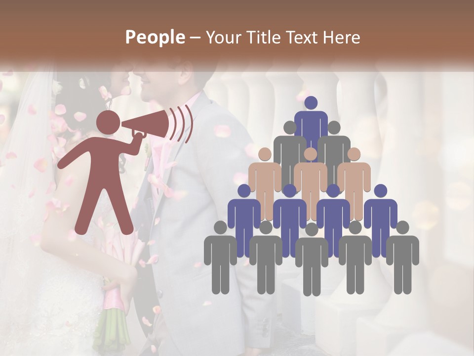 A Newly Married Couple Standing Next To Each Other PowerPoint Template