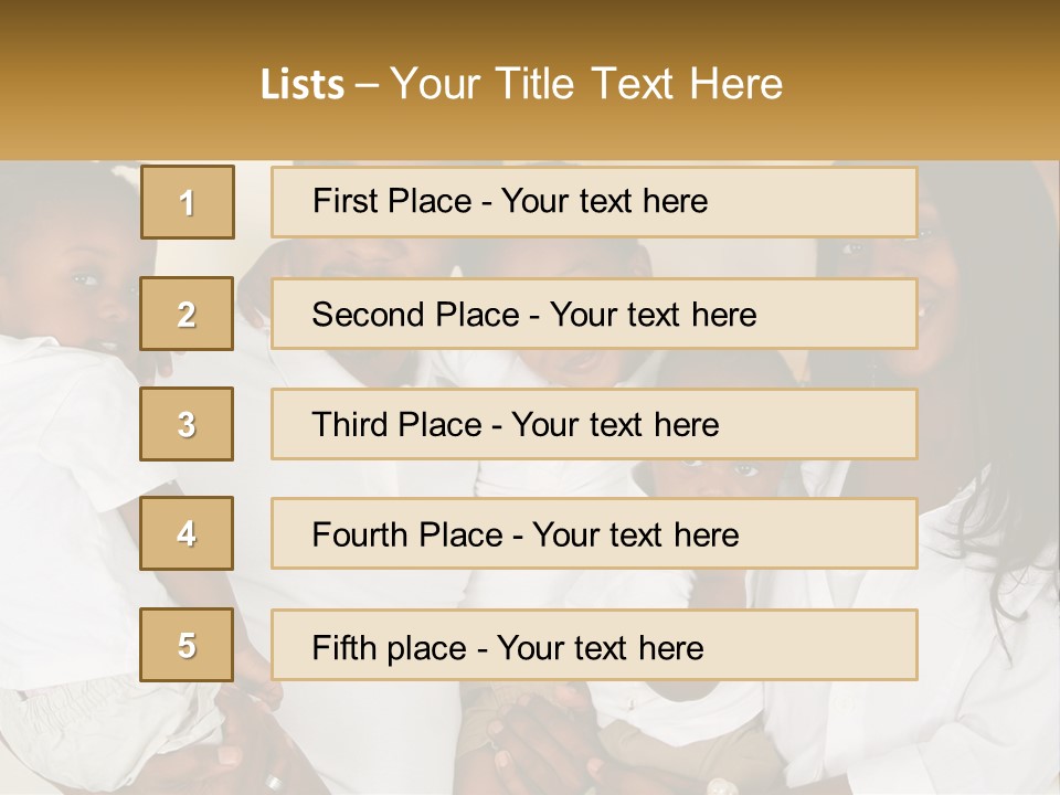 A Group Of People Posing For A Picture PowerPoint Template