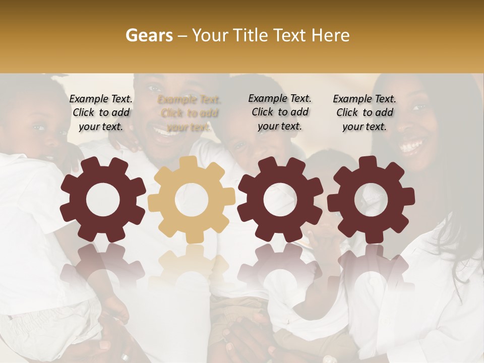 A Group Of People Posing For A Picture PowerPoint Template