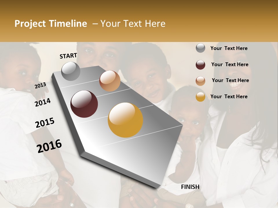 A Group Of People Posing For A Picture PowerPoint Template