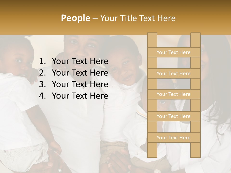 A Group Of People Posing For A Picture PowerPoint Template