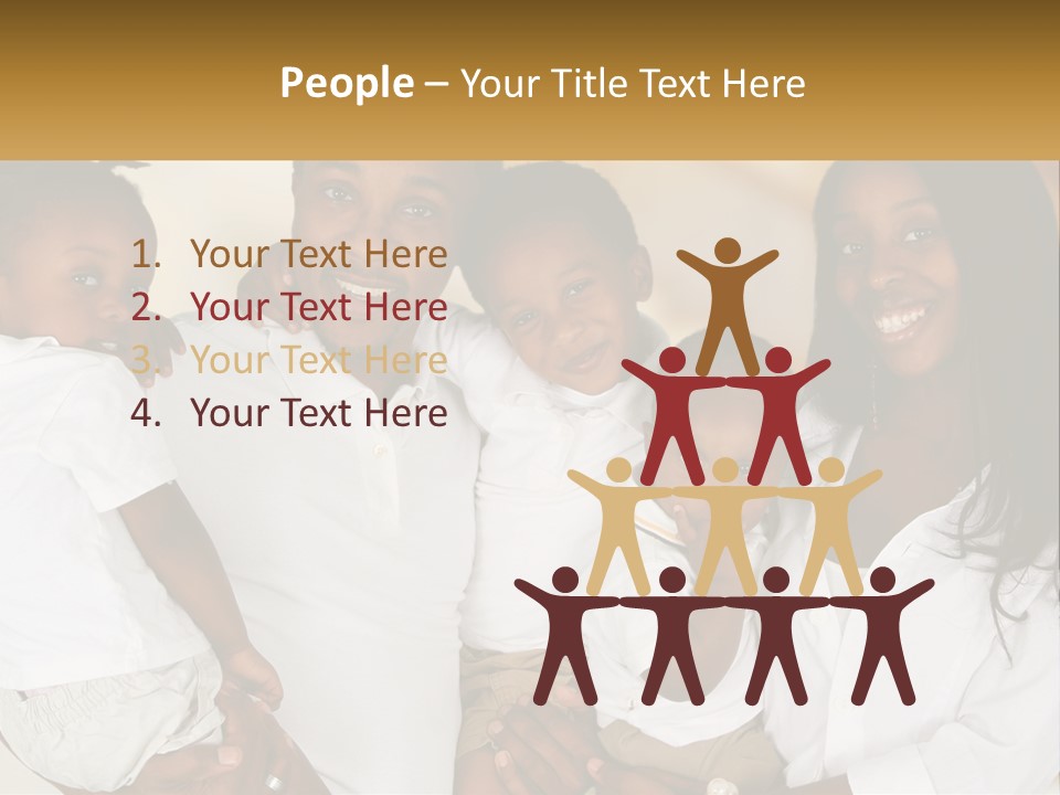 A Group Of People Posing For A Picture PowerPoint Template